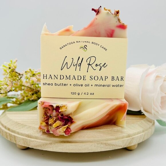 Wild Rose Handmade Soap Bar Vegan Cold Process - Picture 1 of 2